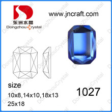 Dz-1027 granos del vidrio del octágono azul de Capri del espejo cortado a máquina para la joyería